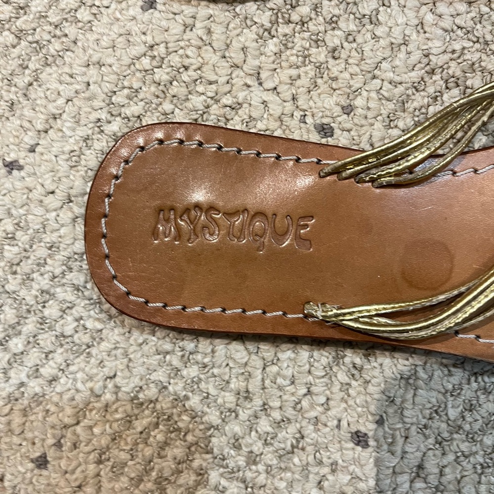 Mystique Egyptian Leather Style Sandals with Crystal Hamza. - Picture 10 of 10